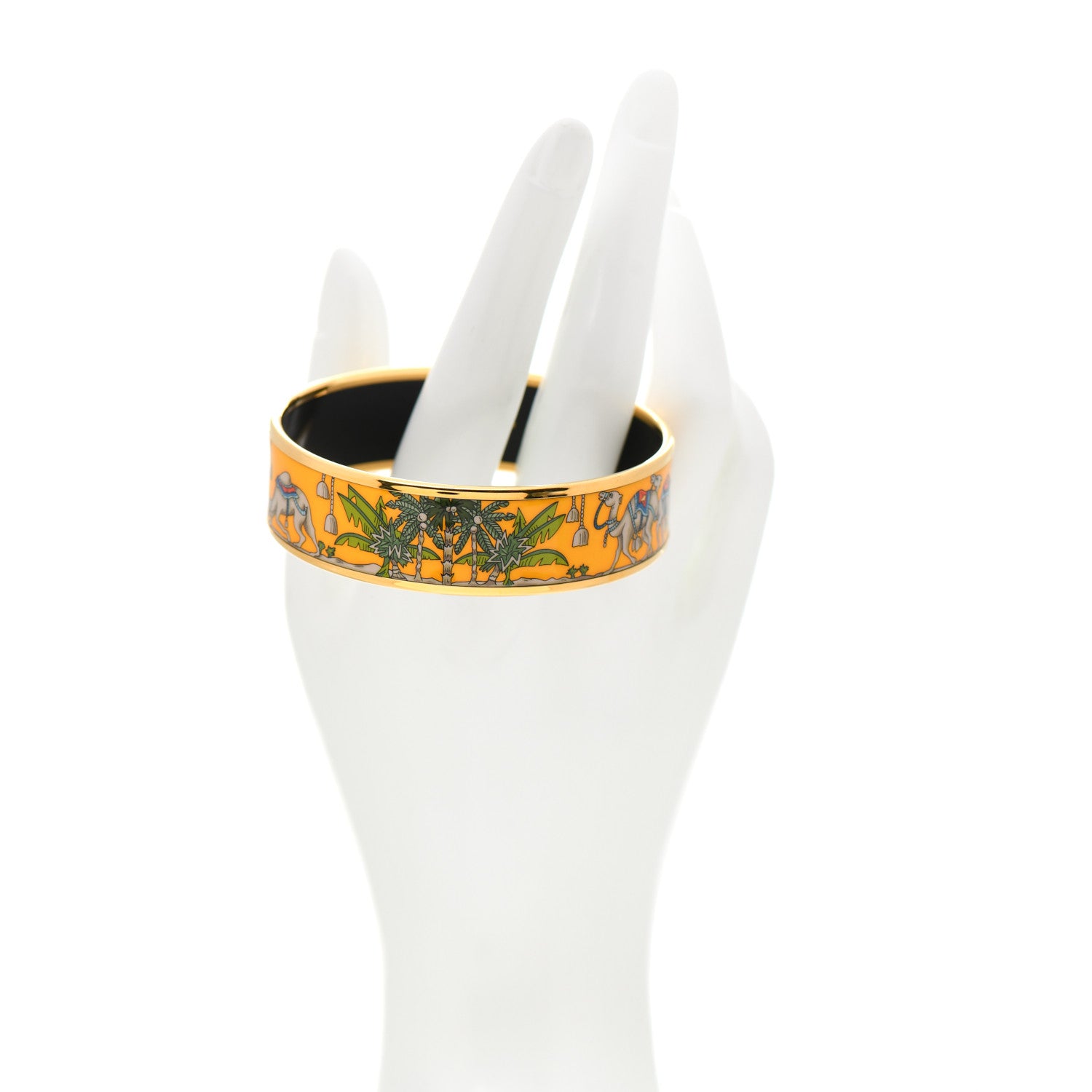 Hermes Enamel Printed Wide Bracelet 65 2 of 5