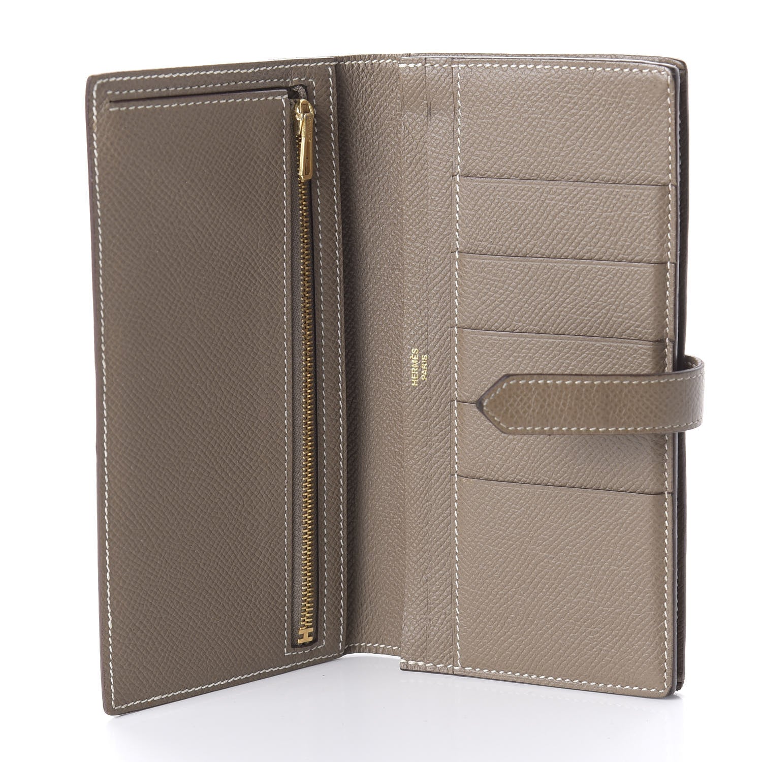 Hermes Epsom Bearn Gusset Wallet Etoupe 5 of 9