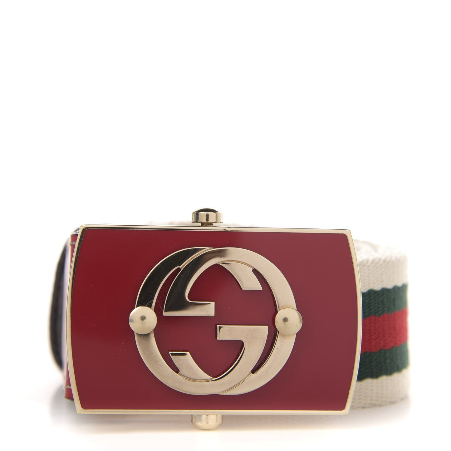 Nylon Buckle Web Belt 85 34 Red Green