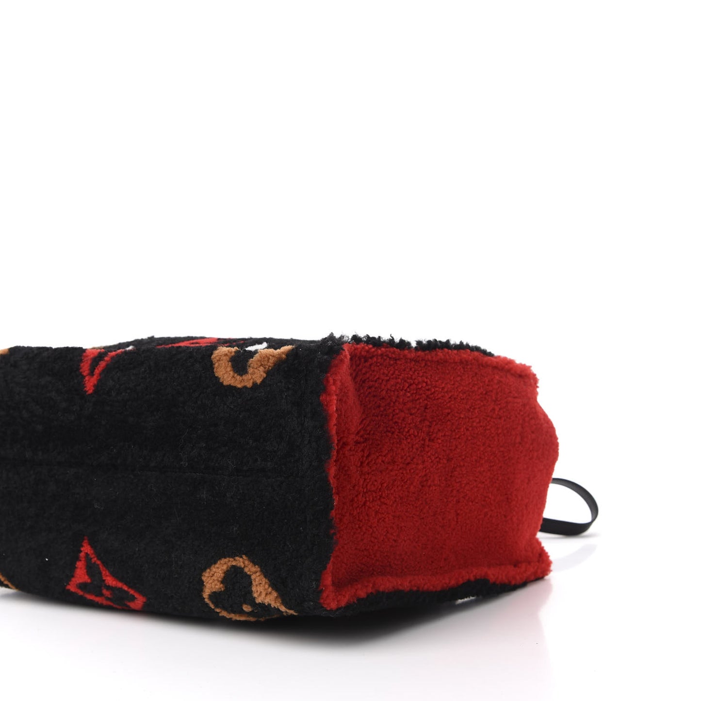 Shearling Monogram Giant Teddy Onthego GM Black Red