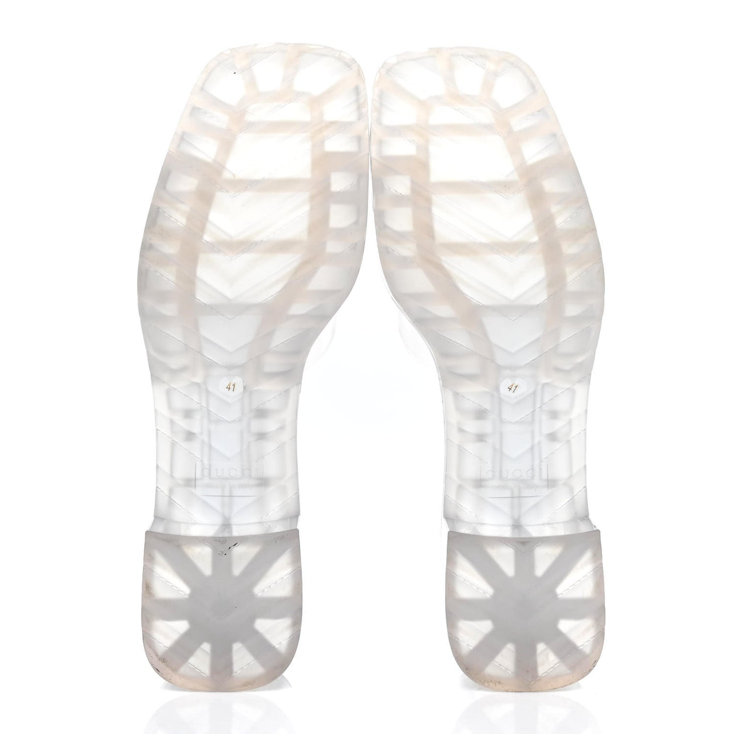 Rubber Gucci Logo Womens Platform 20/60mm Slide Sandals 41 Transparent