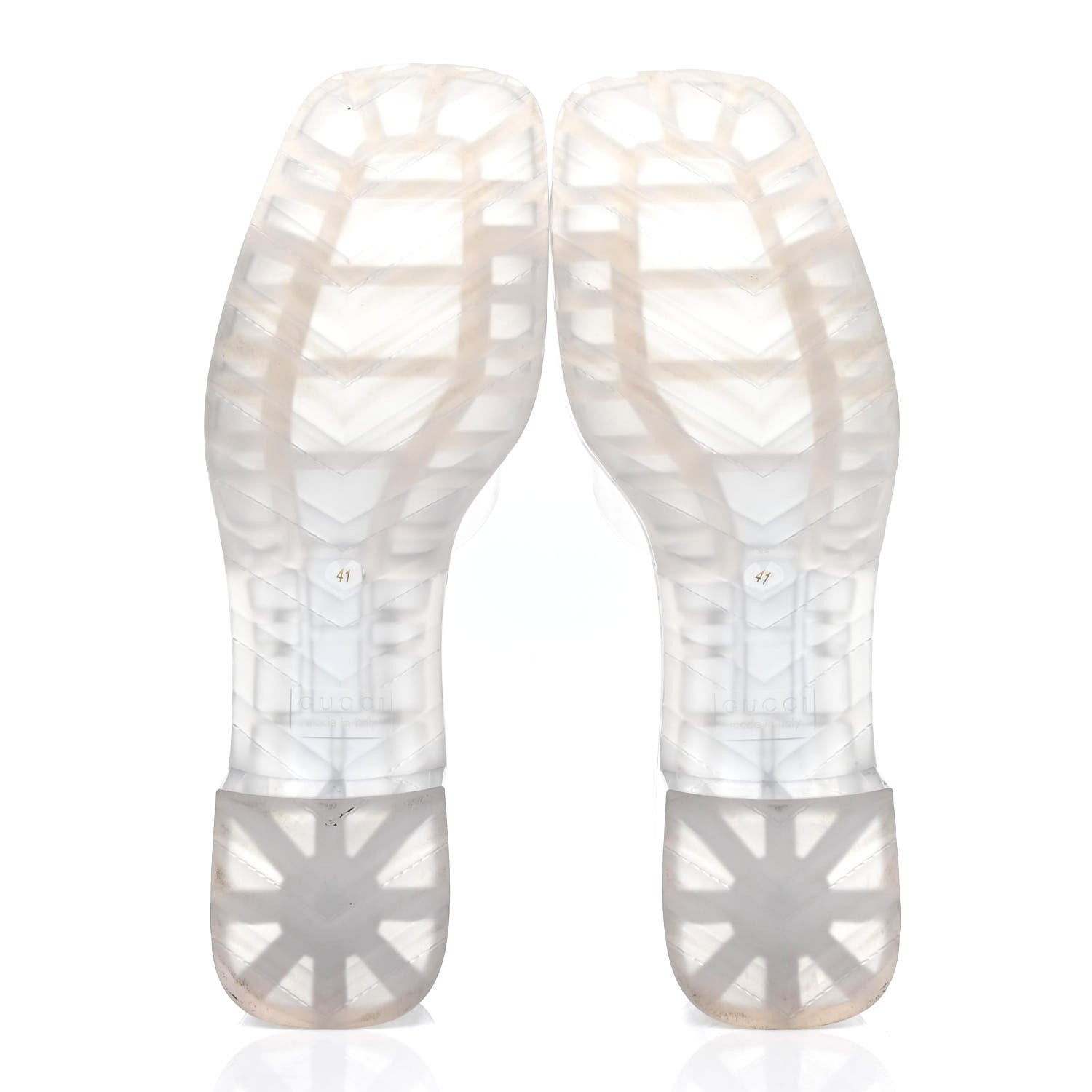 Gucci Rubber Gucci Logo Womens Platform 20/60mm Slide Sandals 41 Transparent 4 of 4