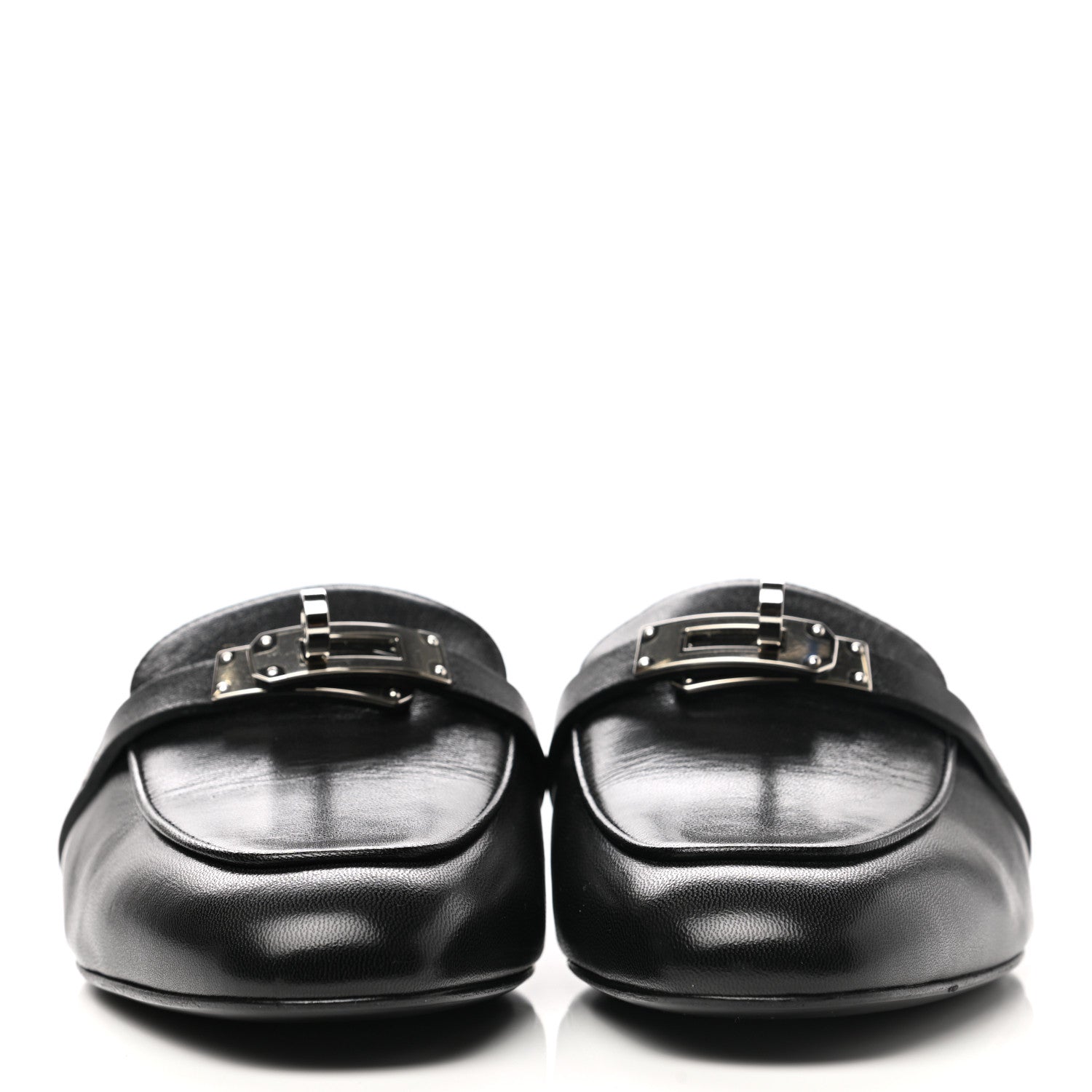 Hermes Goatskin Oz Mules 36 Black 2 of 9