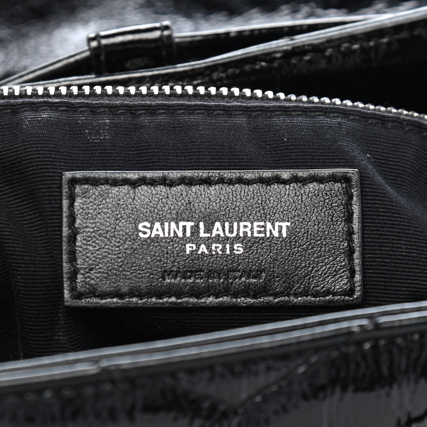 Patent Y Quilted Monogram Small Loulou Backpack Black