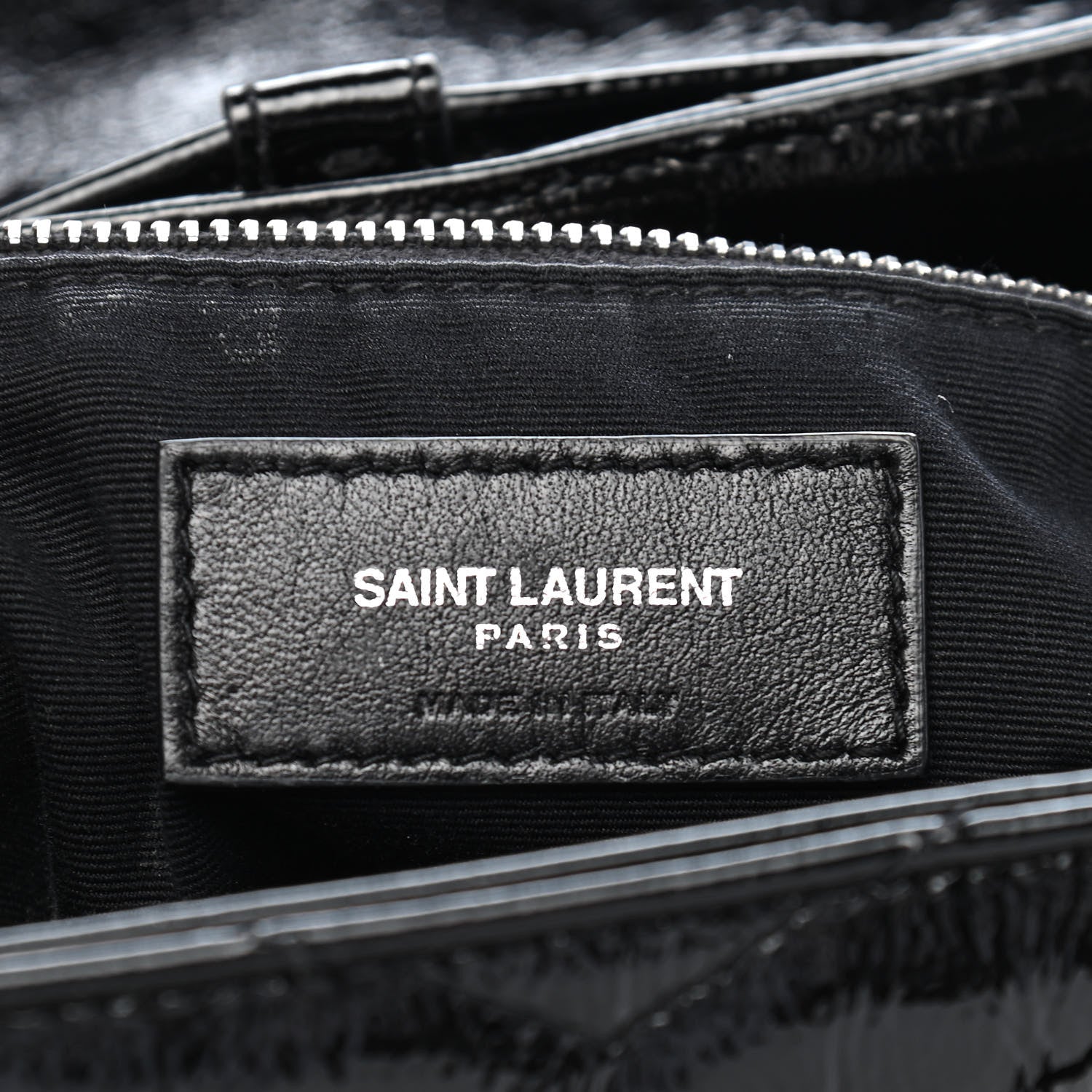 Saint Laurent Patent Y Quilted Monogram Small Loulou Backpack Black 5 of 8