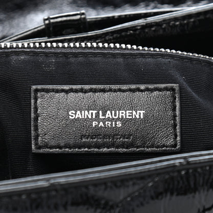 Saint Laurent Patent Y Quilted Monogram Small Loulou Backpack Black 5 of 8