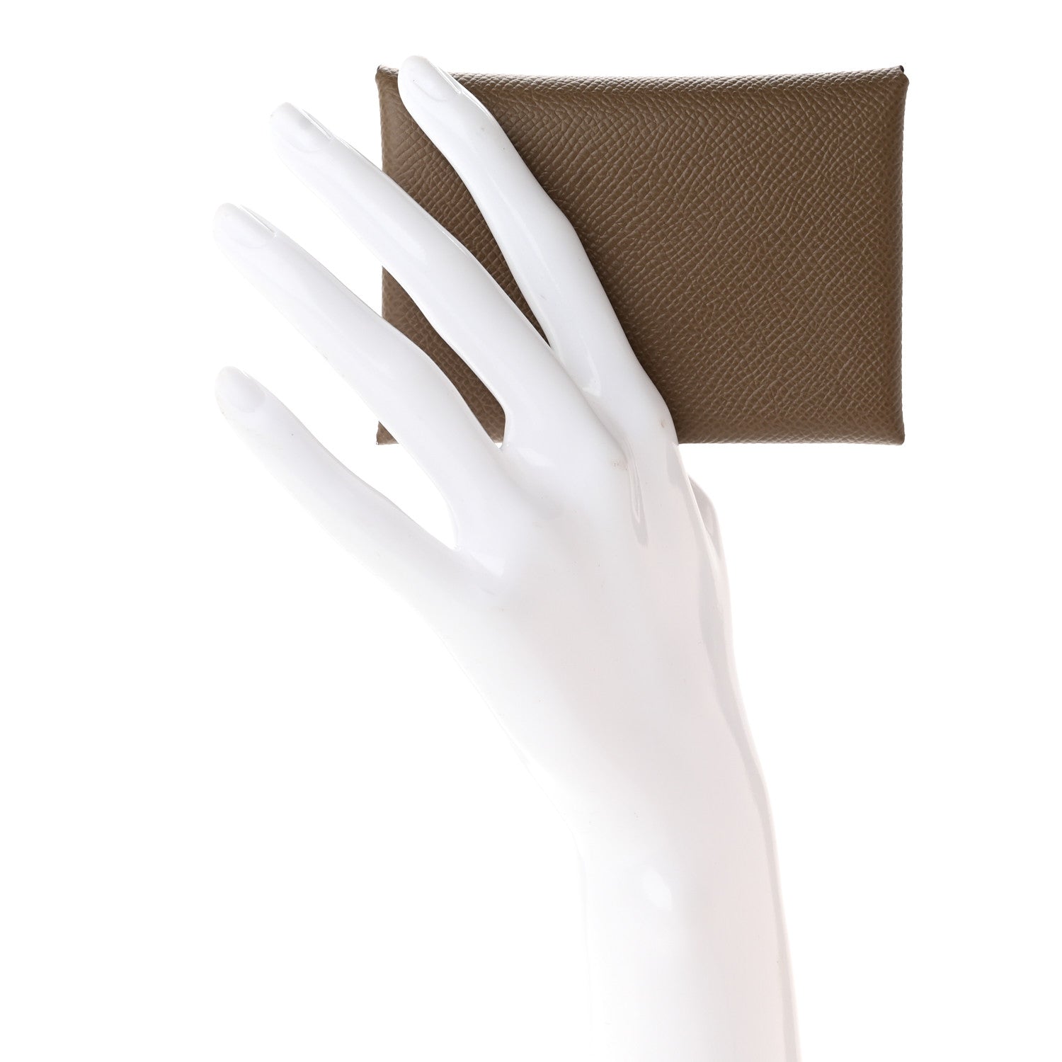 Hermes Epsom Calvi Duo Card Case Etoupe 2 of 8