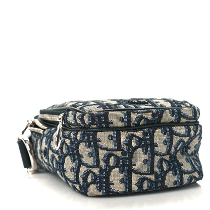 Christian Dior Oblique Crossbody Bag Blue 4 of 9