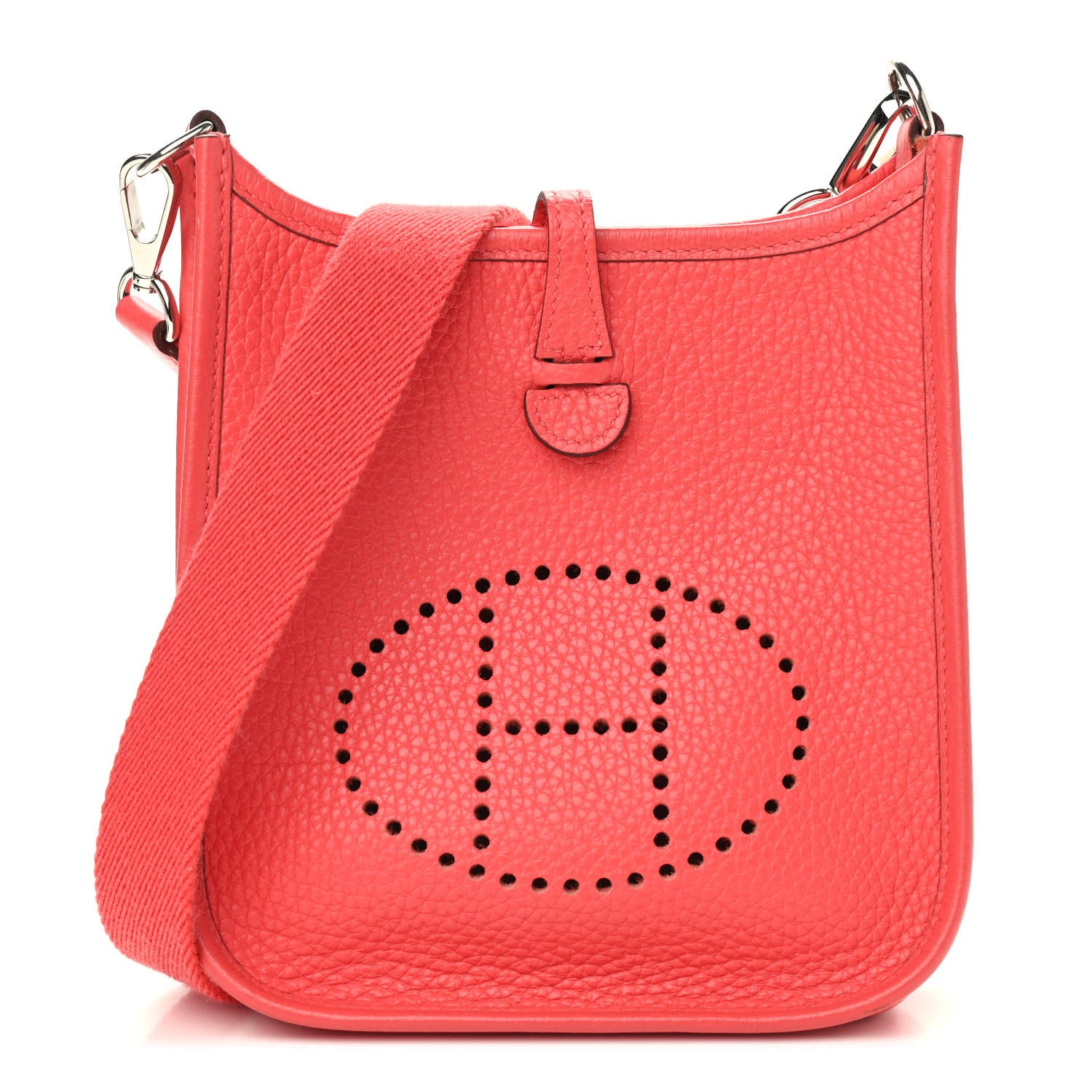 Hermes Taurillon Clemence Evelyne TPM Rouge Pivoine 1 of 9