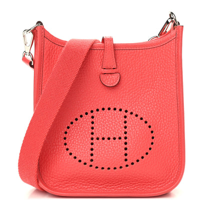Hermes Taurillon Clemence Evelyne TPM Rouge Pivoine 1 of 9