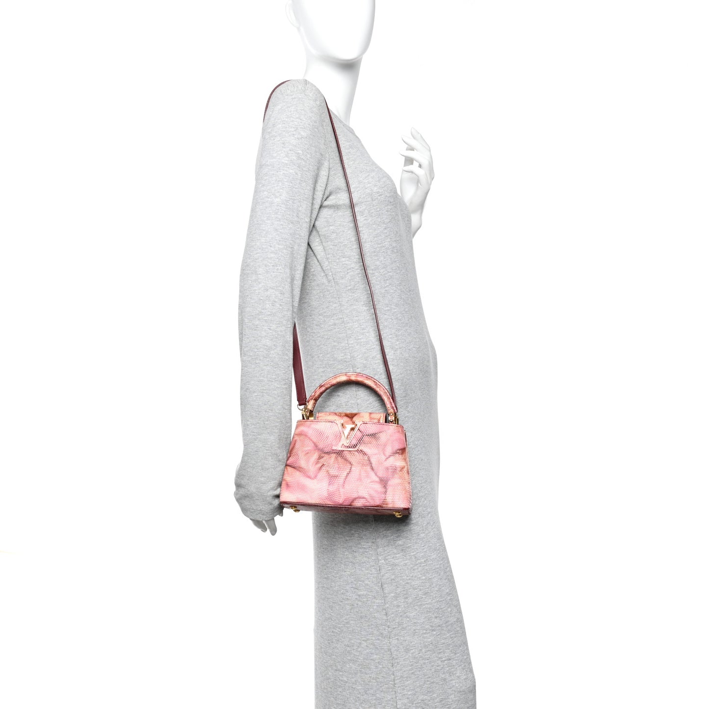 Lizard Mini Capucines Pink Multicolor