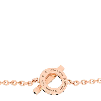 Hermes 18K Rose Gold Black Spinel Finesse Bracelet ST 3 of 3