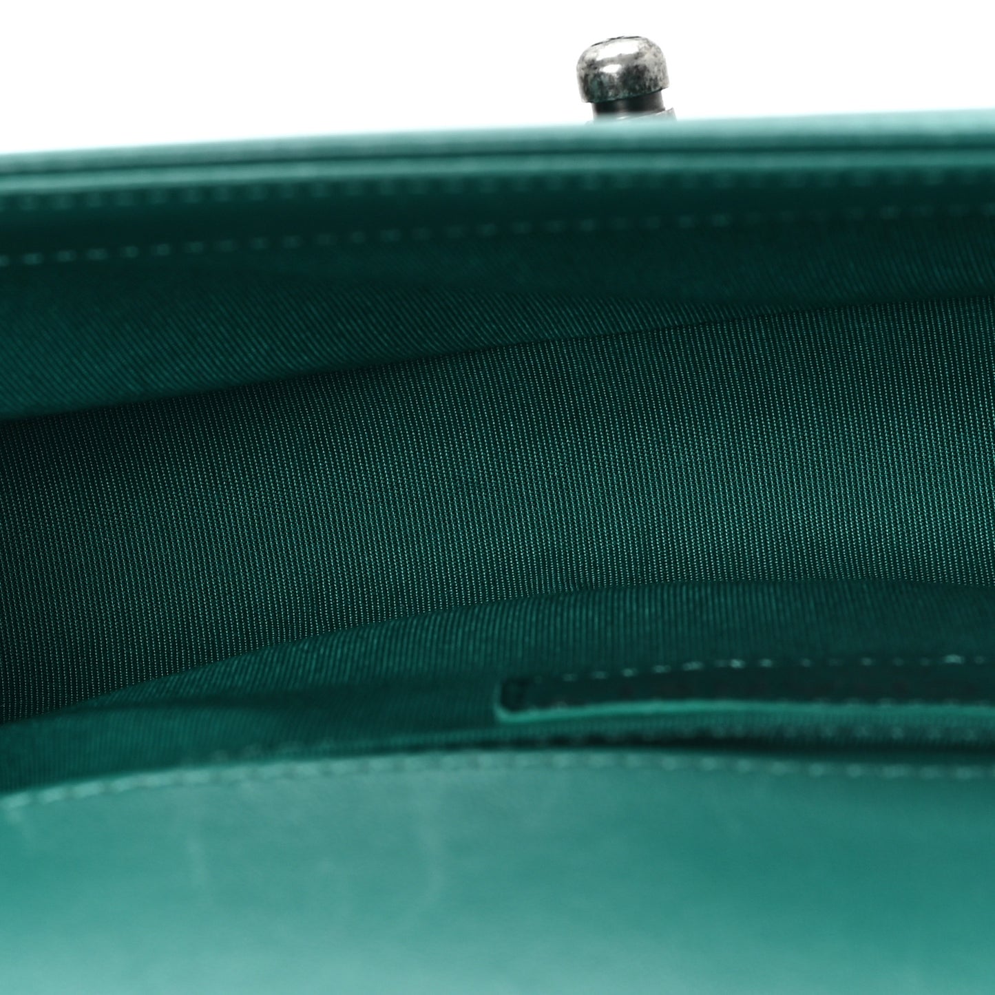 Lambskin Quilted Medium Boy Flap Green