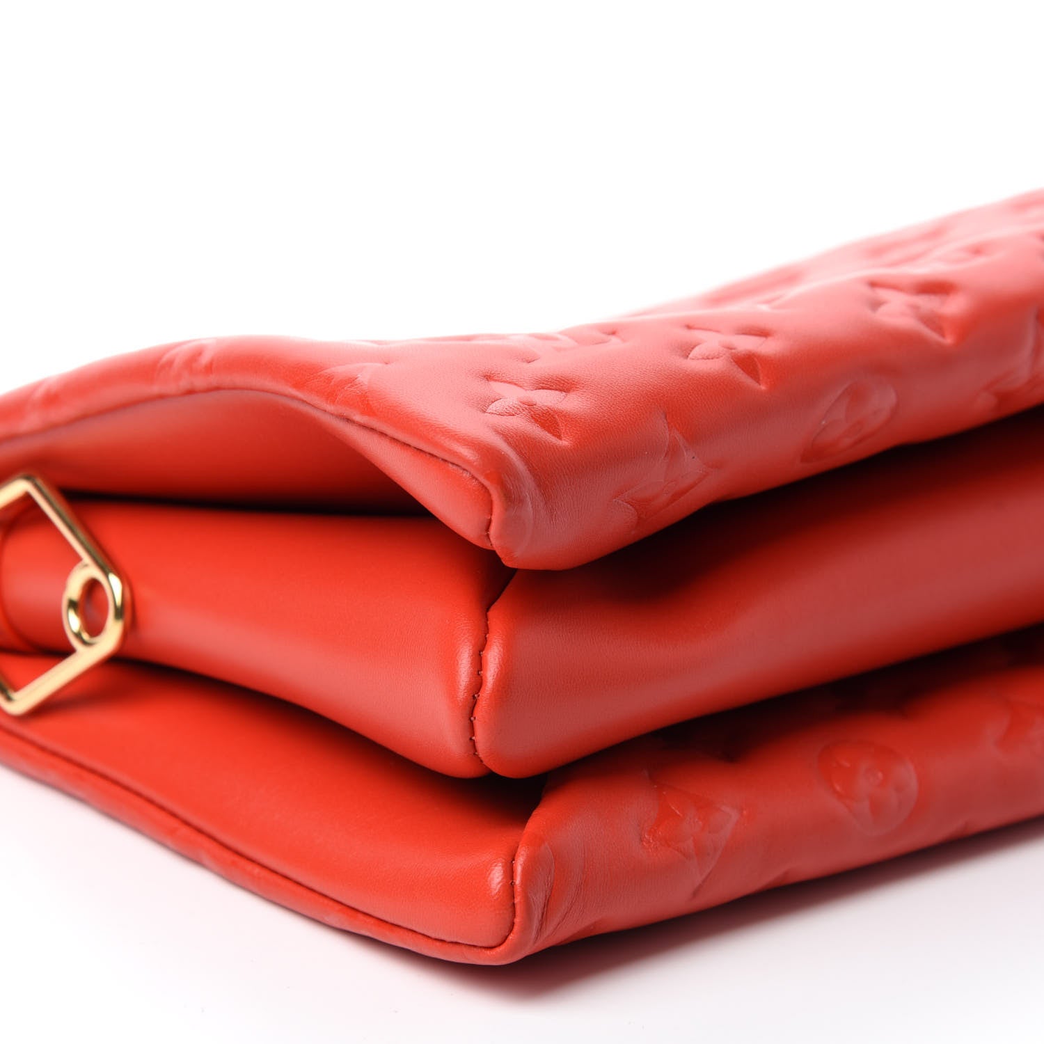 Louis Vuitton Lambskin Embossed Monogram Coussin PM Red 6 of 10