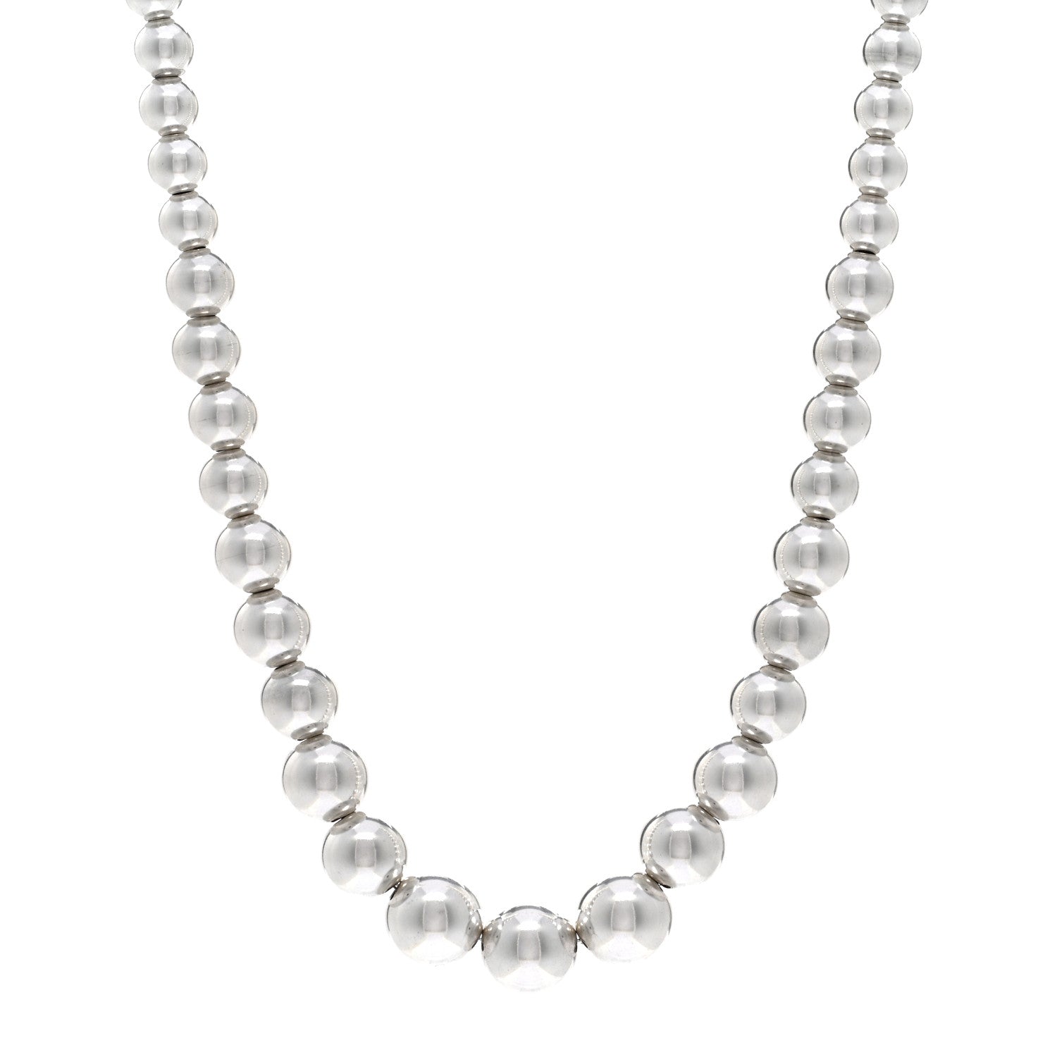 Tiffany Sterling Silver HardWear Graduated Ball Necklace 1 of 4