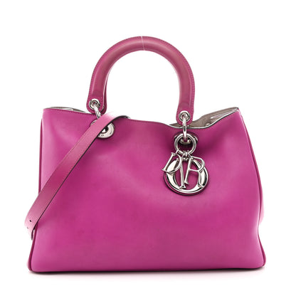 Christian Dior Smooth Calfskin Medium Diorissimo Tote Fuchsia 1 of 15