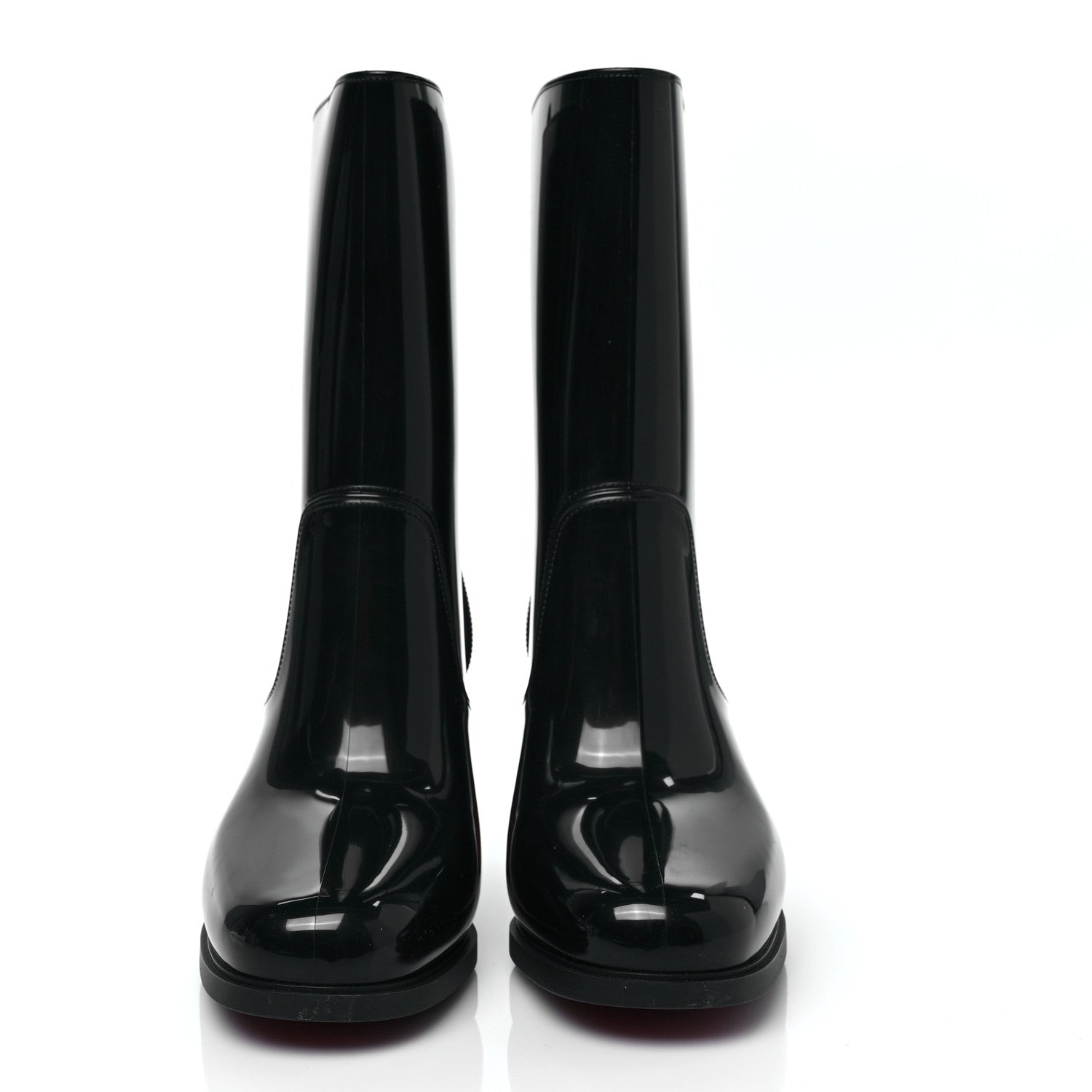 Christian Louboutin Recycled PVC Calfskin Loubirain 70 Boots 38 Black 2 of 6