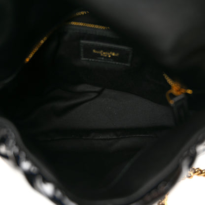 Saint Laurent Patent Quilted Small Loulou Puffer Monogram Chain Satchel Black 5 of 10