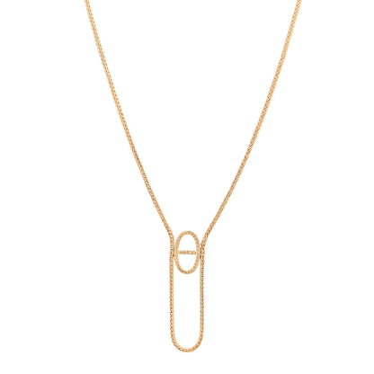 Hermes 18K Yellow Gold PM Chaine D'ancre Danae Necklace 1 of 4