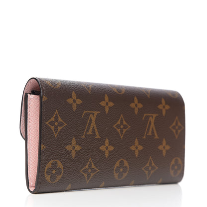 Louis Vuitton Monogram Emilie Wallet Rose Ballerine 2 of 6