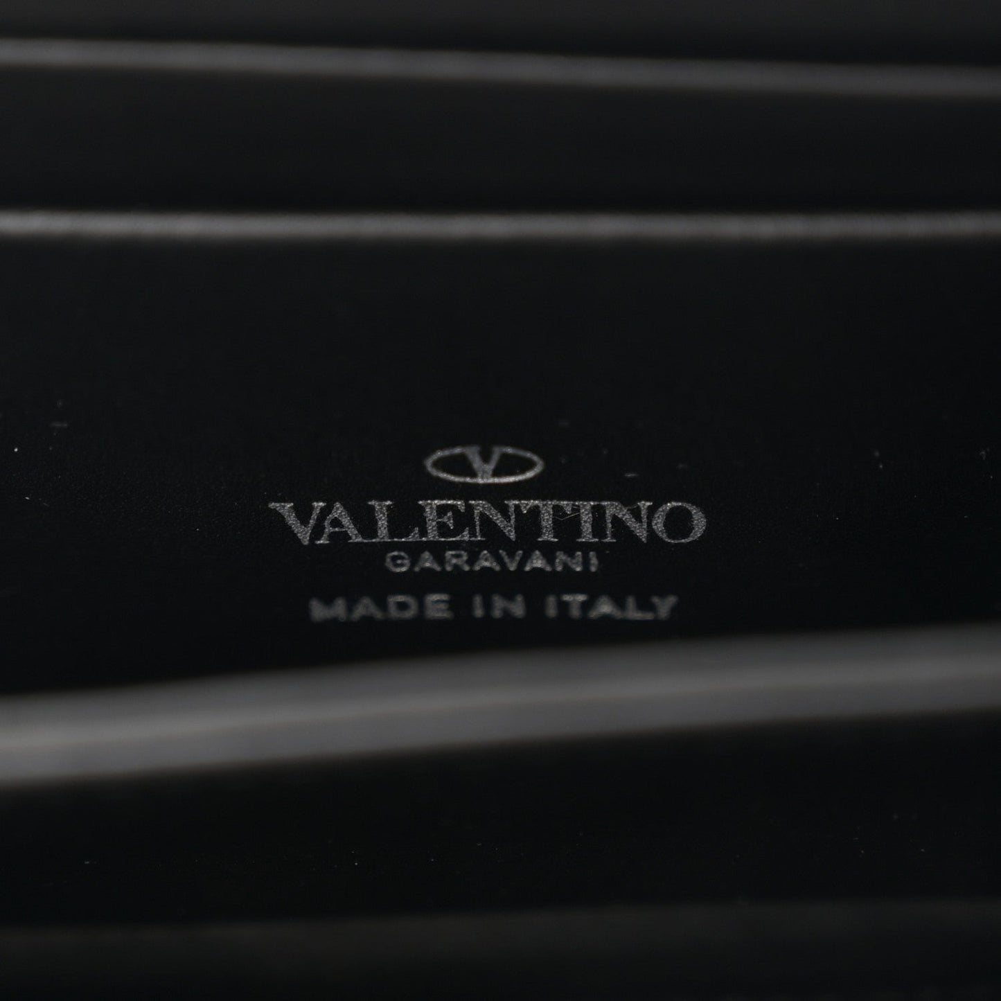 Calfskin VLTN Print Wallet Crossbody Bag Navy