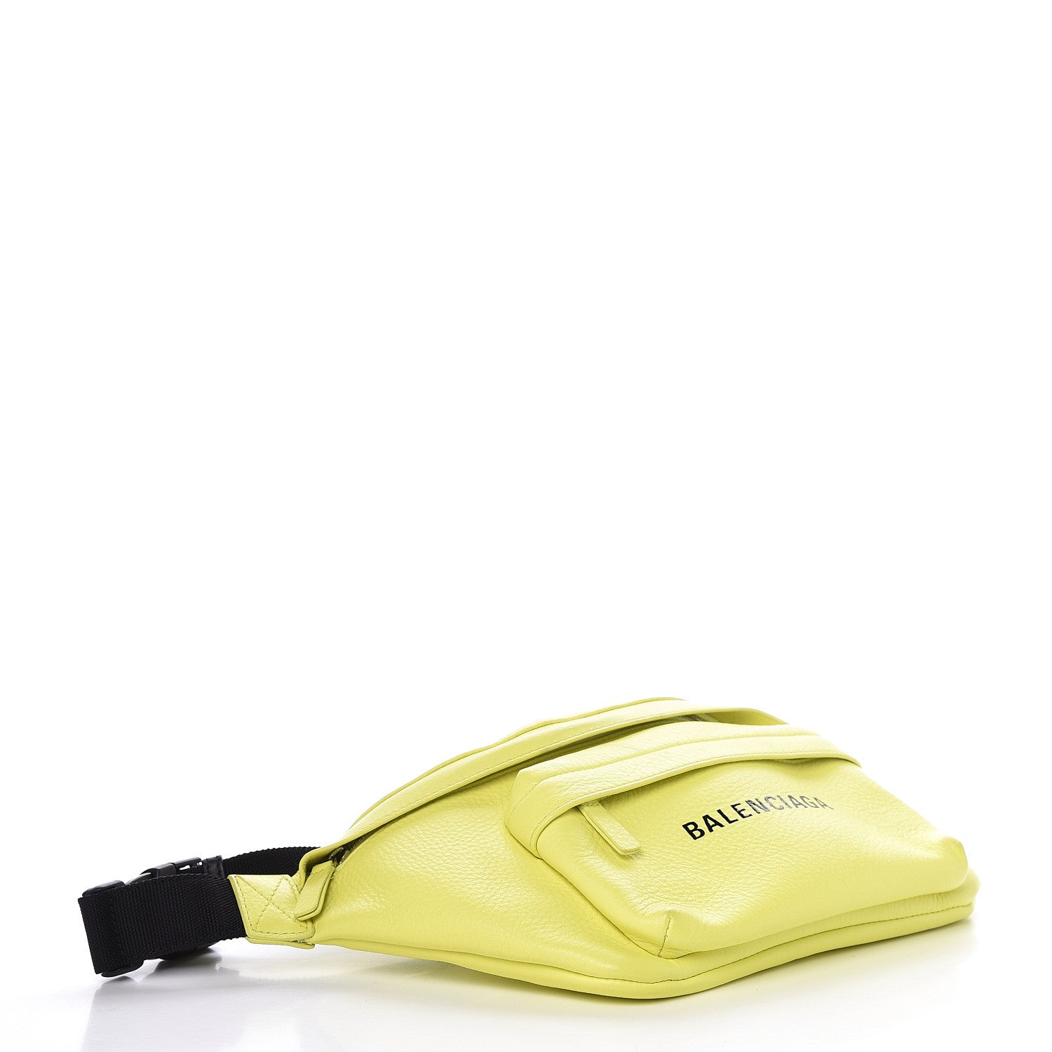 Balenciaga Smooth Calfskin Logo Large Everyday Beltpack Acid Green 4 of 12