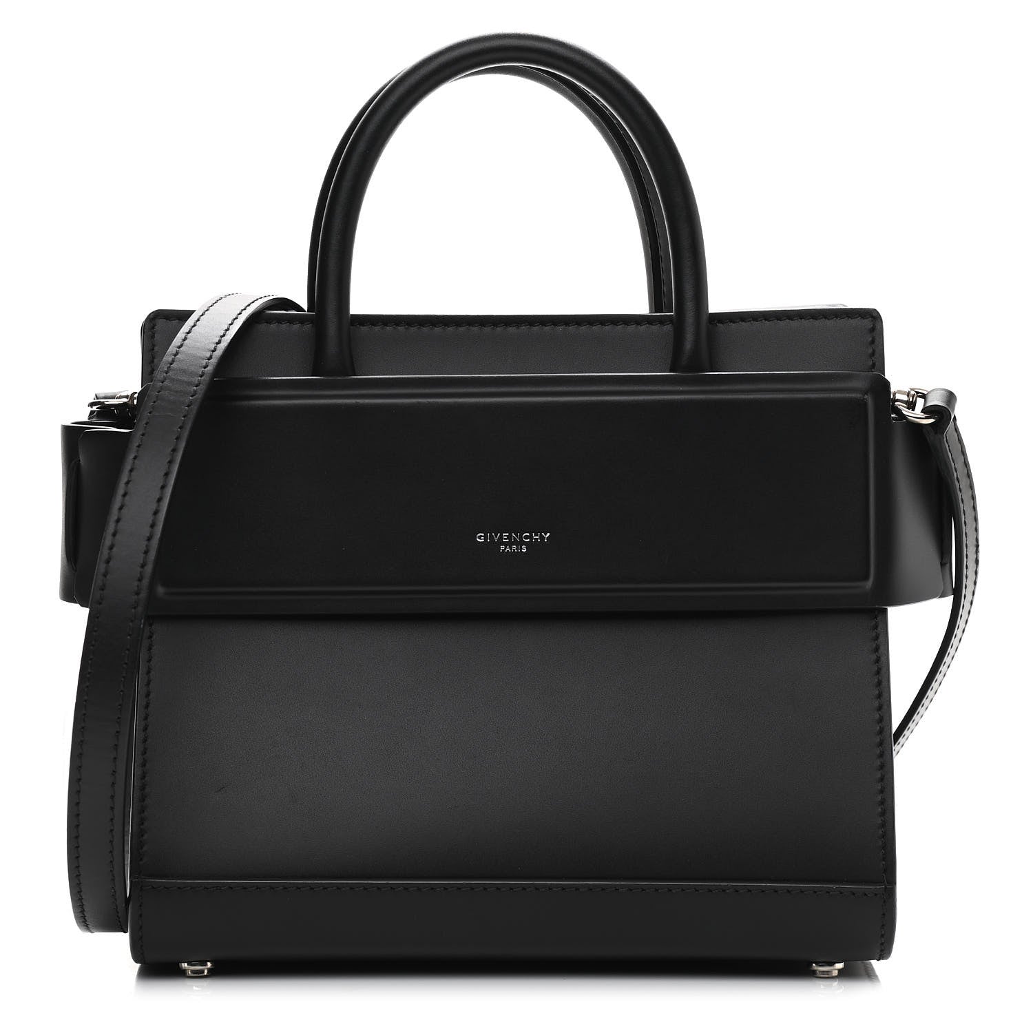 Givenchy Smooth Calfskin Mini Horizon Satchel Black 1 of 12