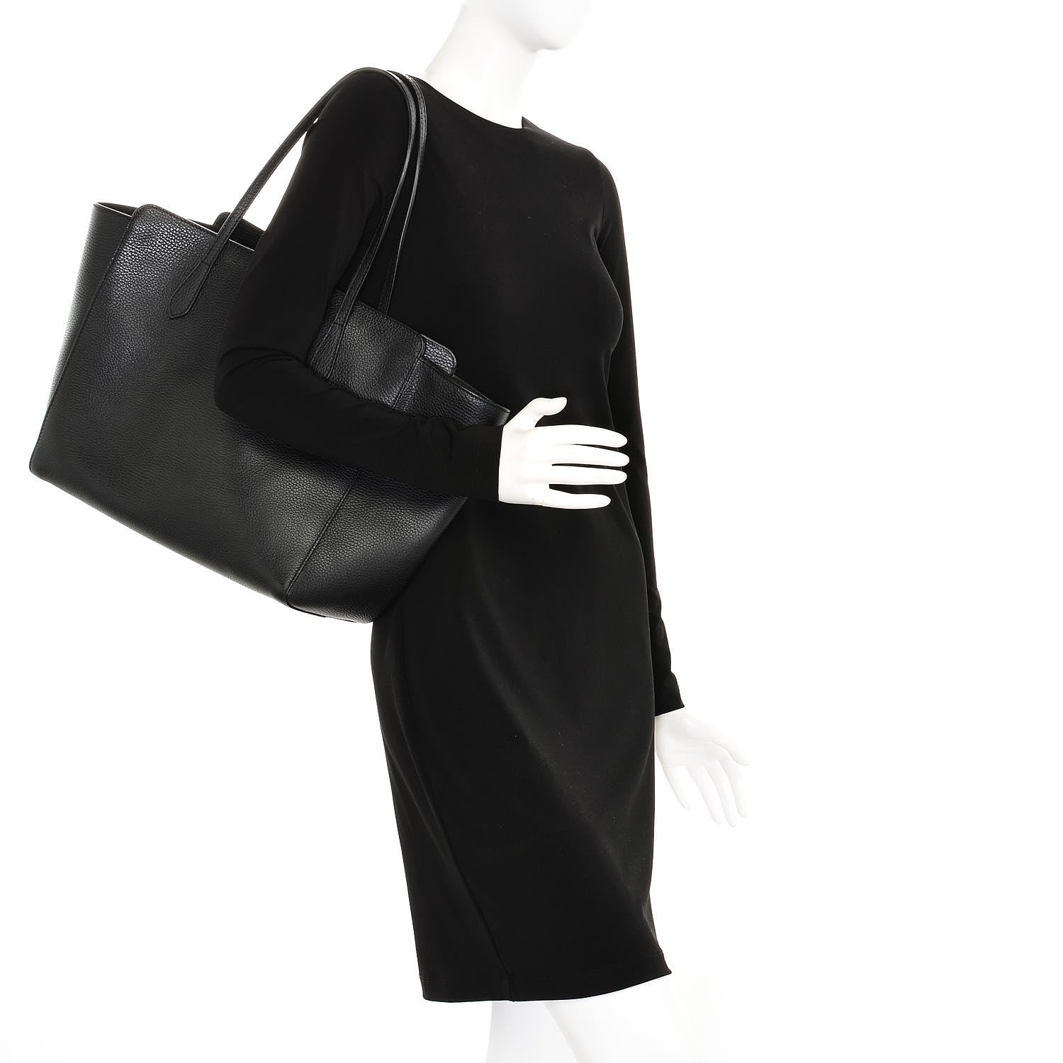 Gucci Pebbled Calfskin Medium Swing Tote Black 2 of 6