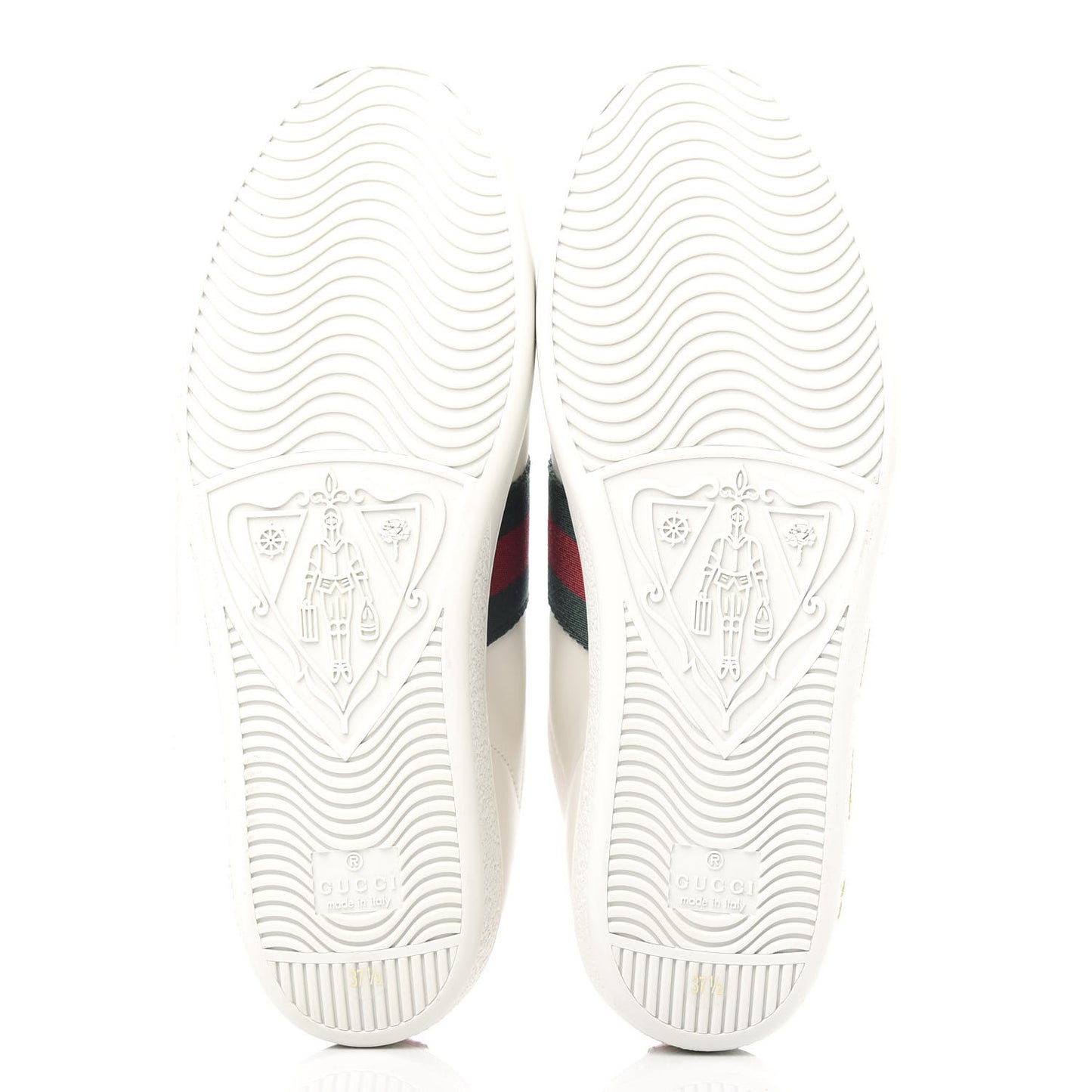 X SEGA Calfskin Ayers Web Guccy Womens Ace Sneakers 37.5 White