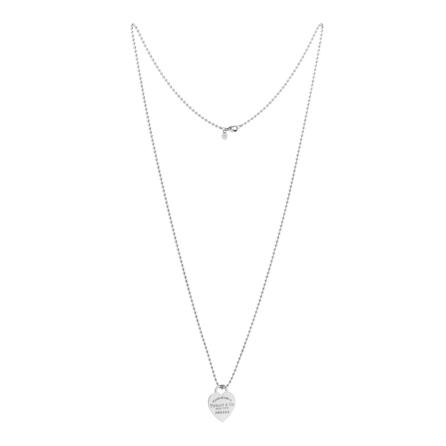 Sterling Silver Long Return to Tiffany Heart Pendant Necklace