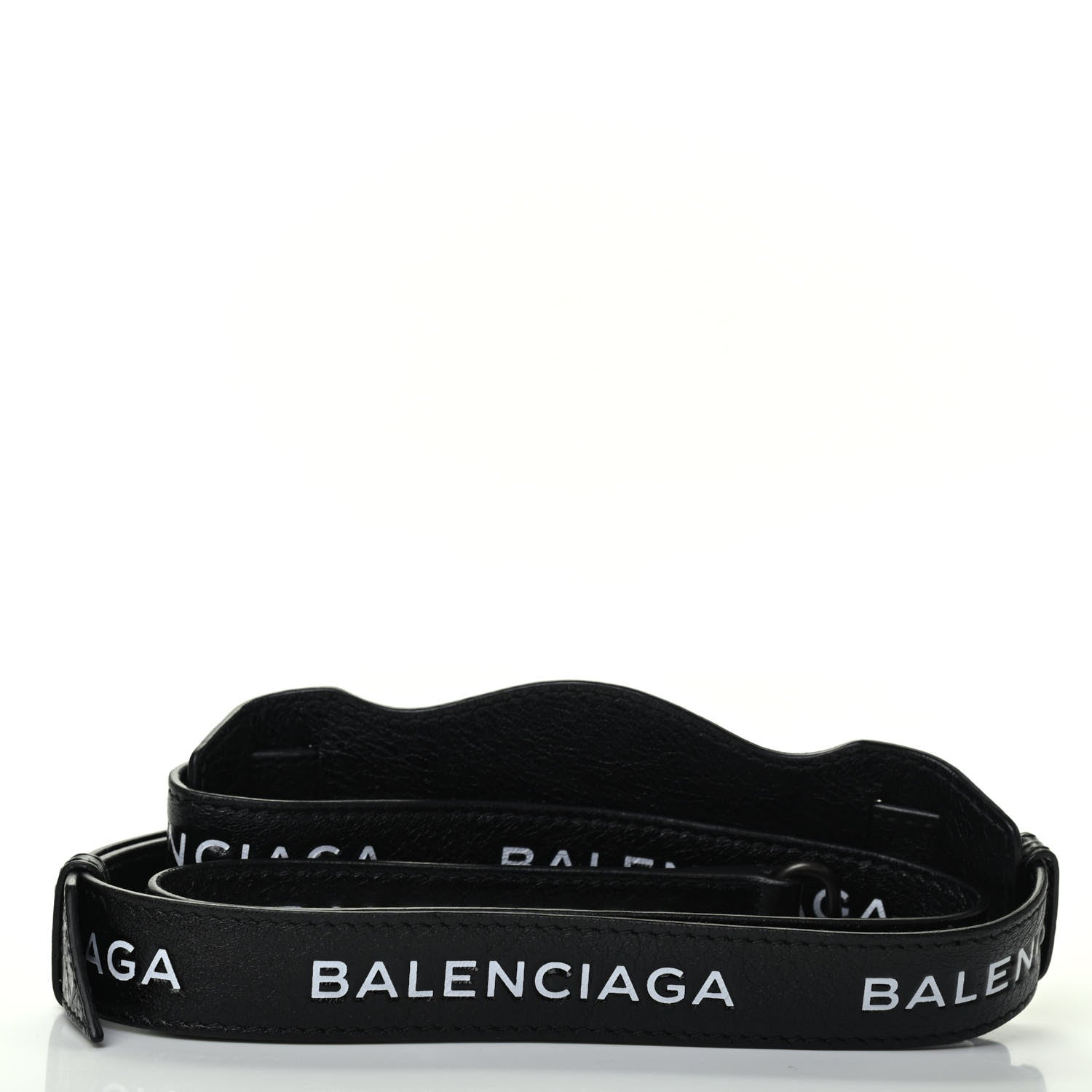 Balenciaga Agneau Classic Hardware Logo Shoulder Strap Black 2 of 2