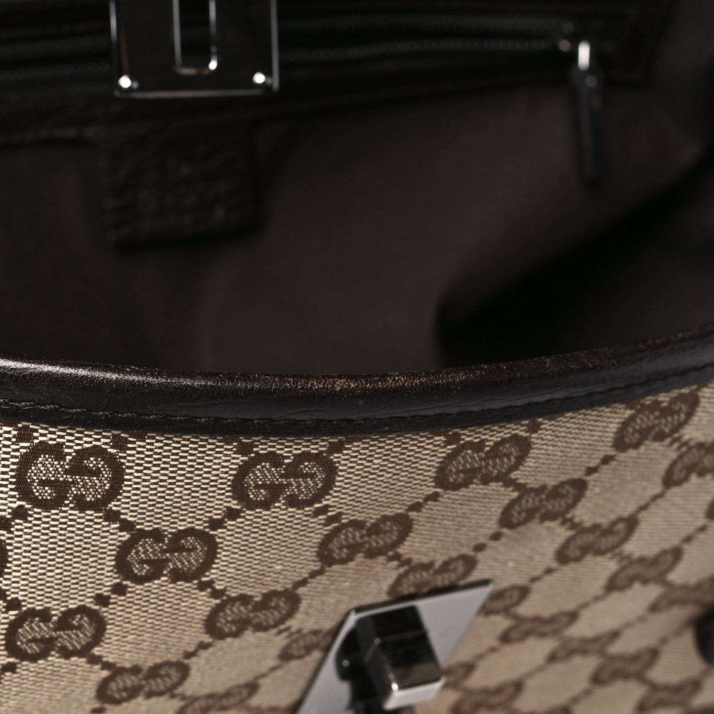Monogram Bamboo Bullet Bag Dark Brown