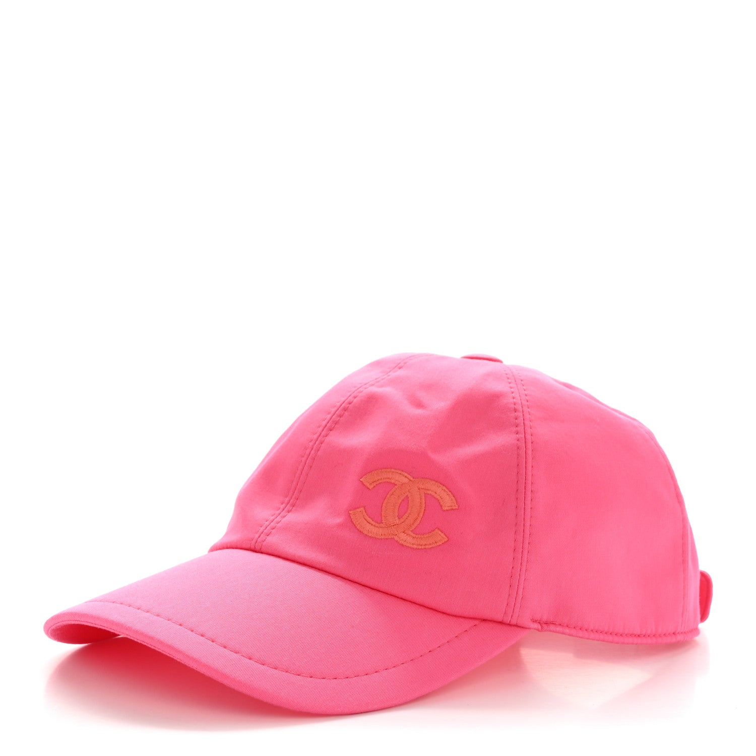 Chanel Cotton CC Cap Hat Fuchsia Orange 1 of 11