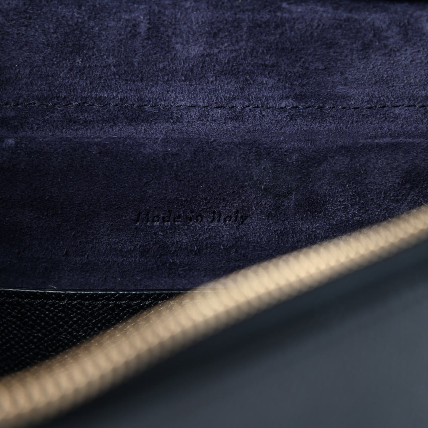 Grained Calfskin Micro Belt Bag Black