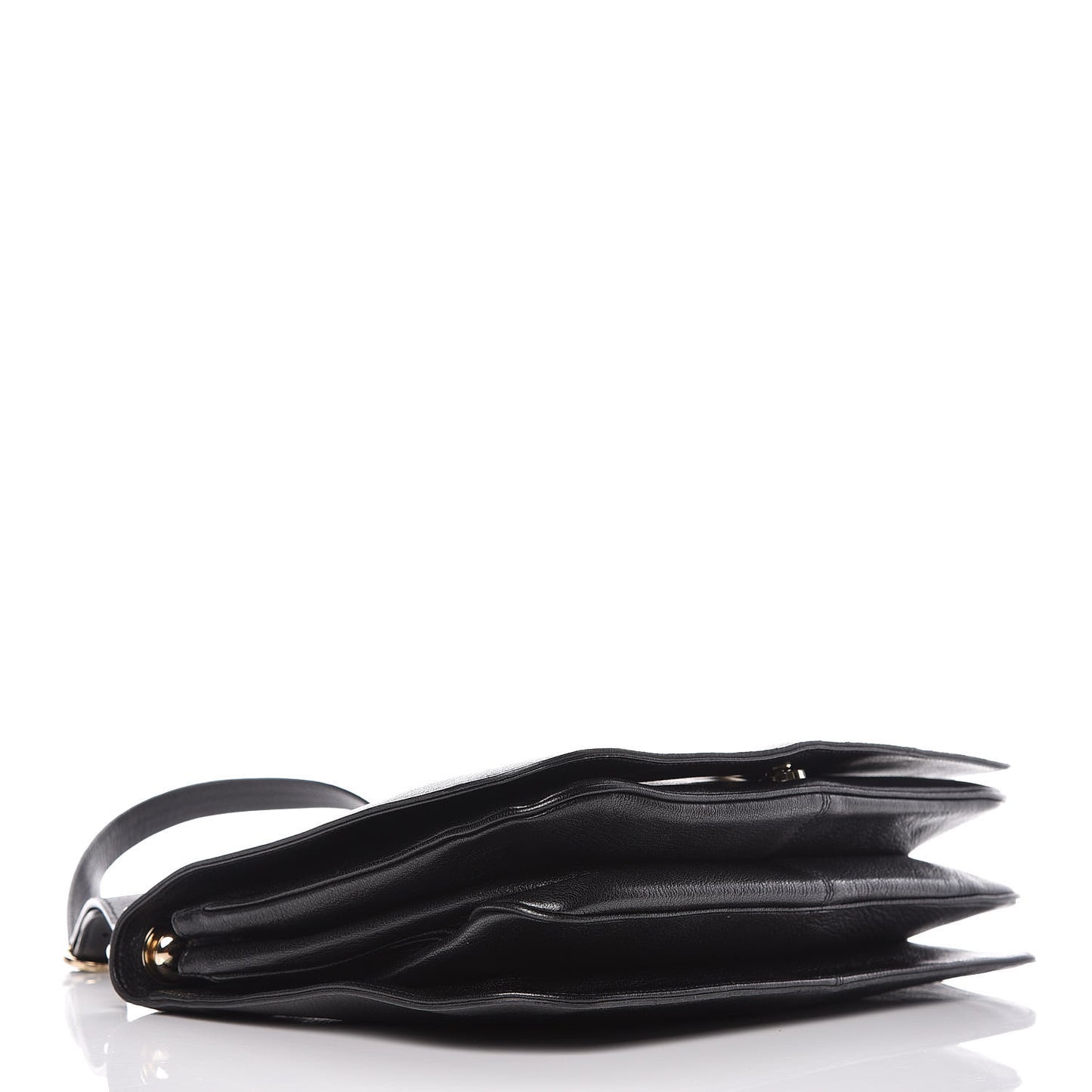 Calfskin Blondie Shoulder Flap Black