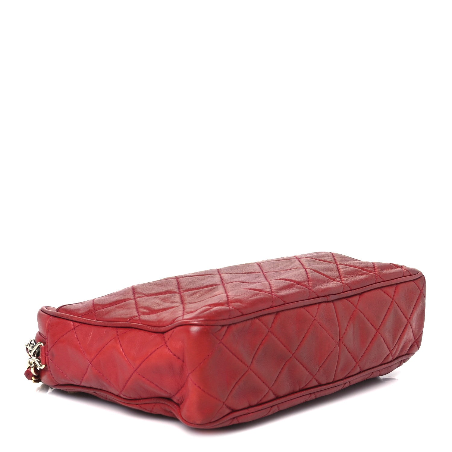 Chanel Lambskin Quilted Tassel Camera Case Red 4 of 12