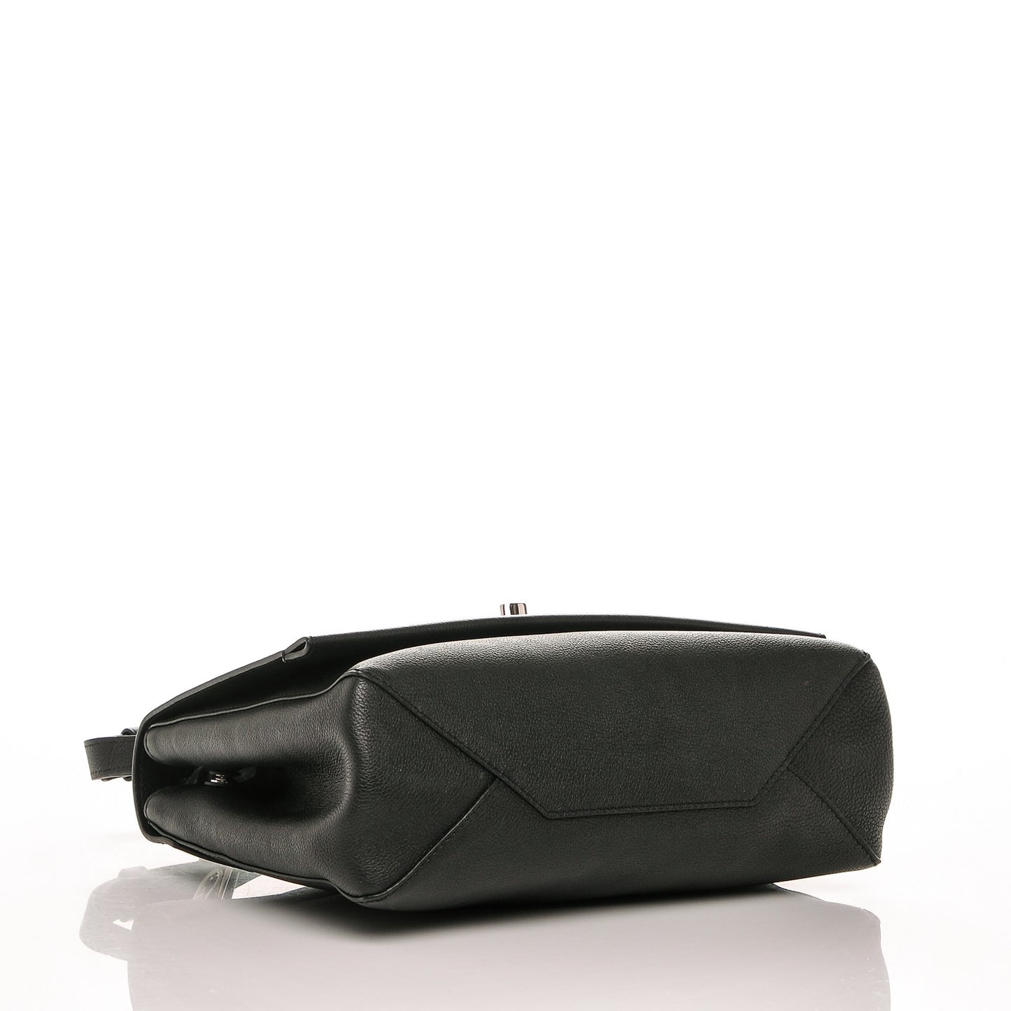 Soft Calfskin Lockme II Top Handle Black