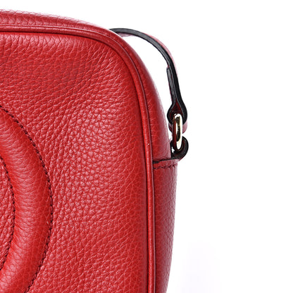 Gucci Pebbled Calfskin Small Soho Disco Bag Tabasco Red 10 of 11