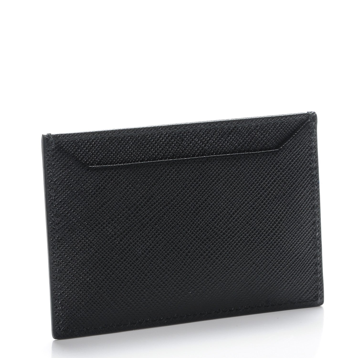 Prada Saffiano Metal Card Case Black 3 of 7