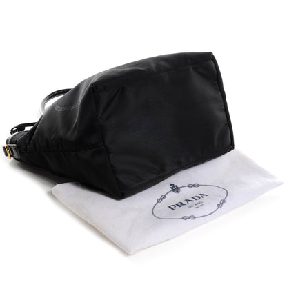 Prada Tessuto Nylon Jacquard Logo Tote Nero Black 4 of 11