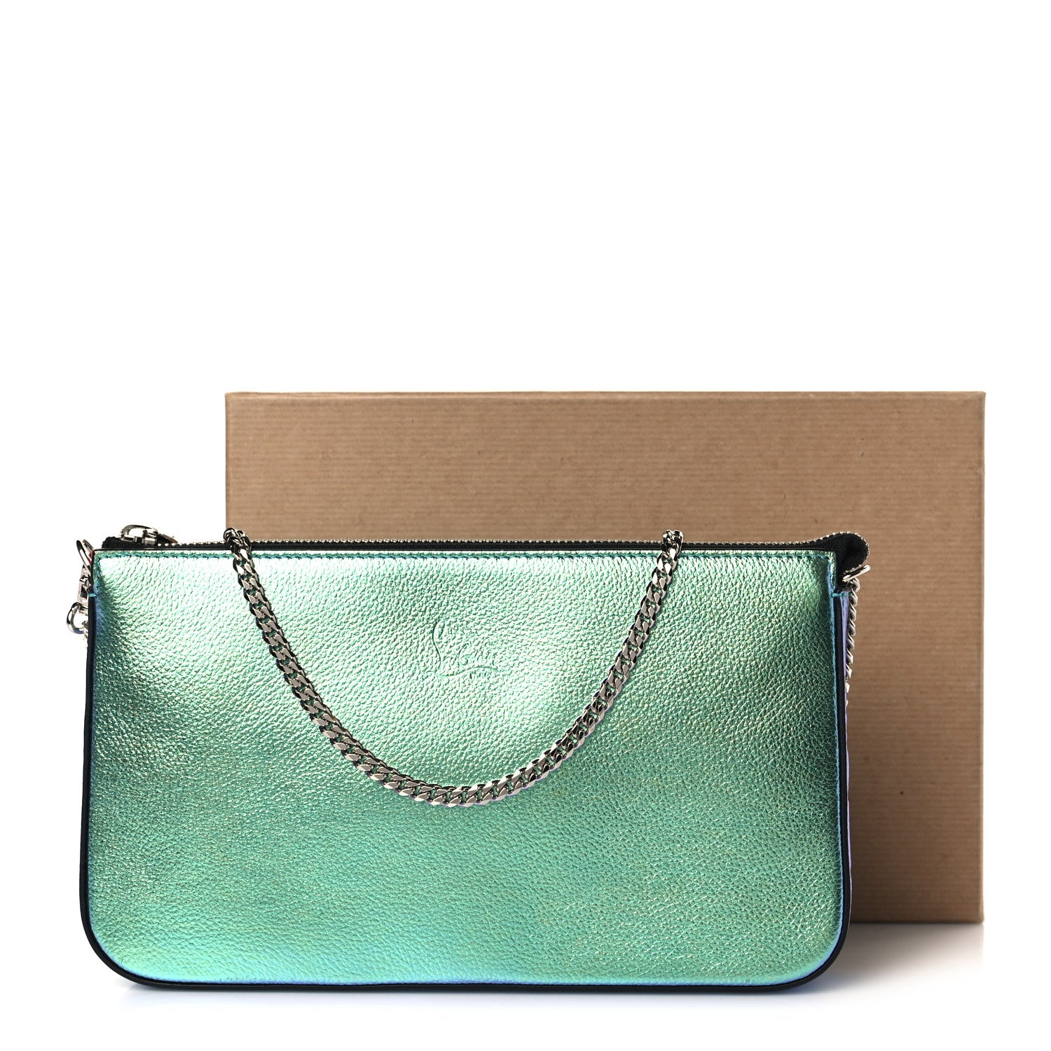 Christian Louboutin Iridescent Calfskin Loubila Chain Clutch Multicolor 8 of 8