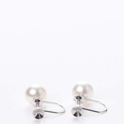 Mikimoto 18K White Gold Akoya 7.5mm 22 Inch Pearl Strand Necklace Earring Set 7 of 13