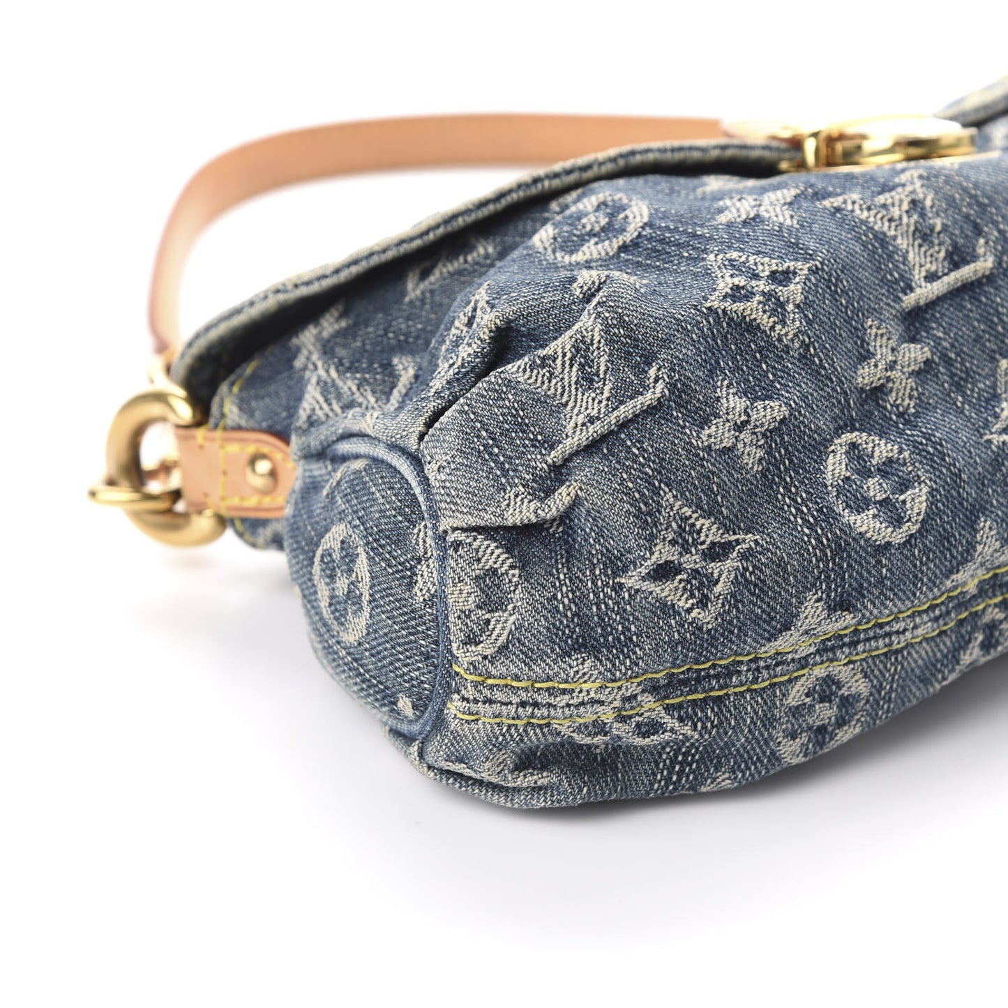 Monogram Denim Mini Pleaty Blue