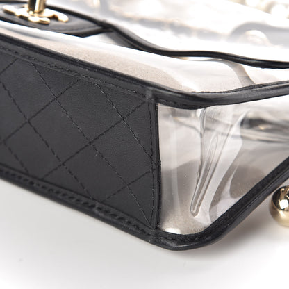 Chanel Lambskin PVC Sand By The Sea Flap With Pearl Strap Black 9 of 10