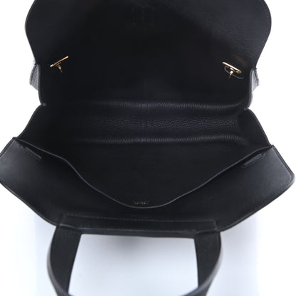 Hermes Taurillon Clemence Halzan 31 GM Black 7 of 15
