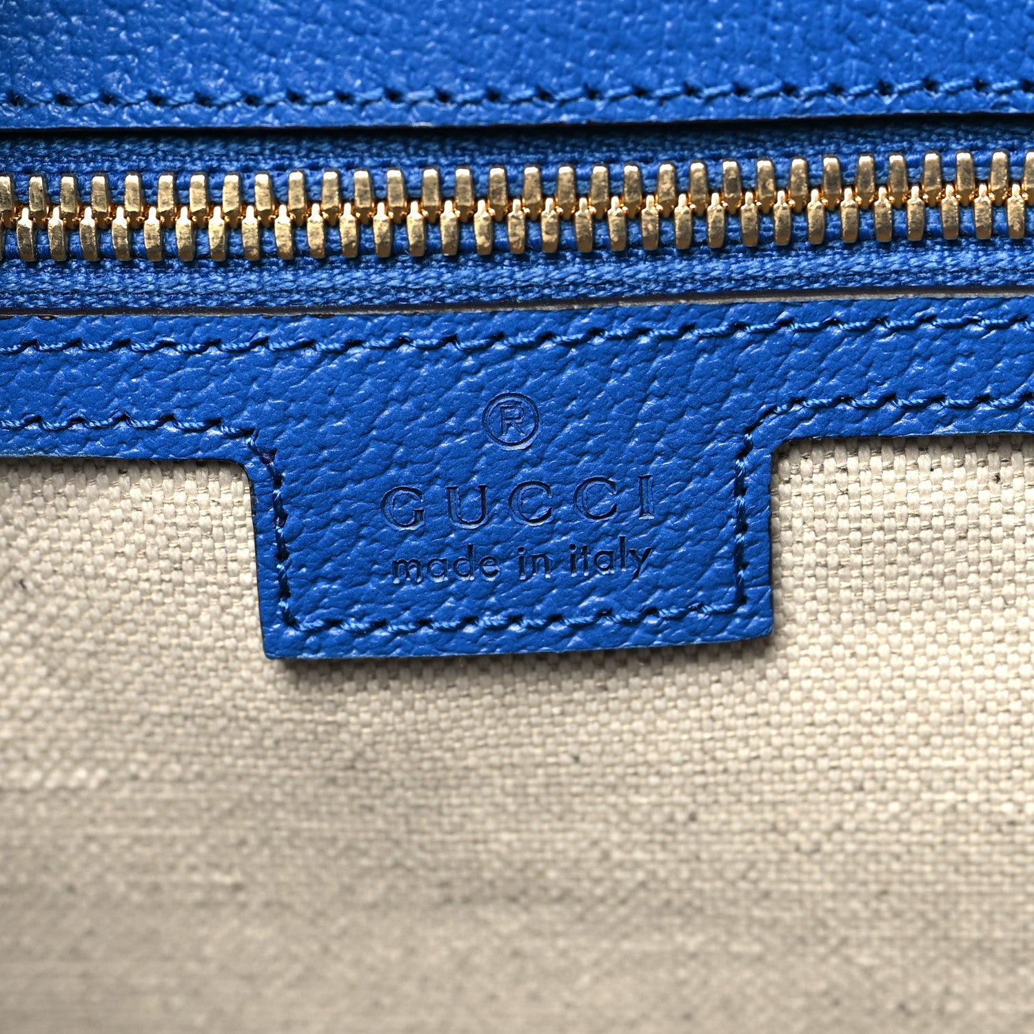 Gucci GG Supreme Monogram Mix Textured Dollar Calfskin Rhombus Inlay Large Tote Bag Beige Ebony Harvest Joy Blue 6 of 10