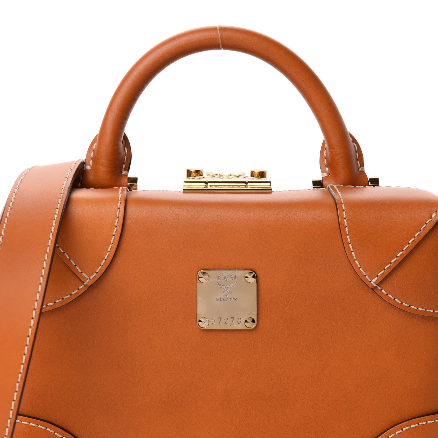 MCM Vachetta Small Berlin Crossbody Brown 9 of 9