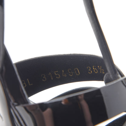 Saint Laurent Patent Tribute 105 Platform Sandals 36.5 Black 8 of 9
