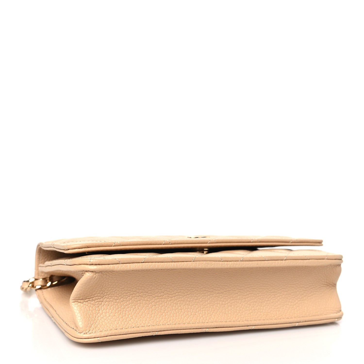 Chanel Caviar Quilted Wallet On Chain WOC Beige 5 of 10