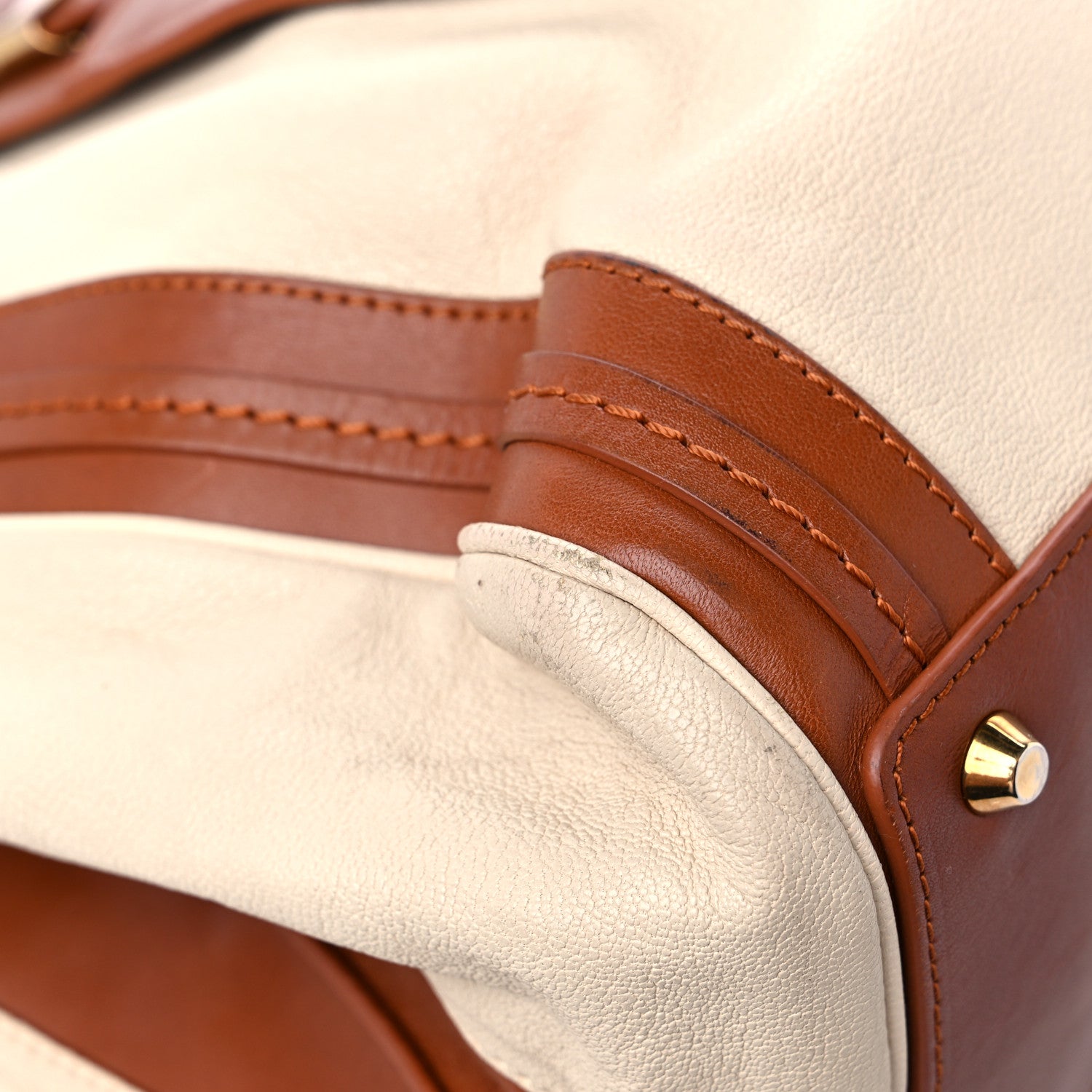 Chloe Calfskin Large Alice Satchel Husky White Tan 9 of 14
